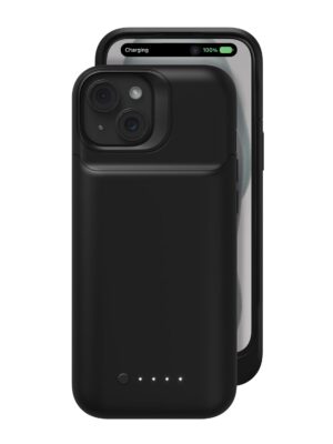 Mophie Juice Pack iPhone 15 Battery Case - Legendary Power & Protection - Up to 50% Extra Battery, 6ft Drop Safety, Eco-Friendly Design, Black